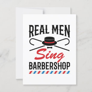 Postal Cantantes de Barbershop de Real Men