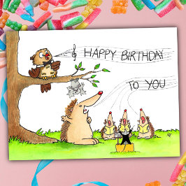 Postal Cantantes de Feliz Cumpleaños