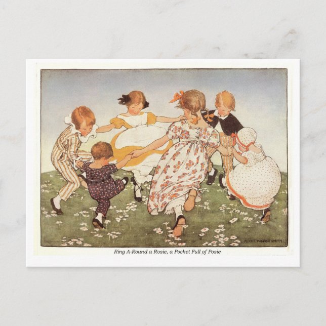 Postal Canto a ronda a rima de guardería rosie (Anverso)