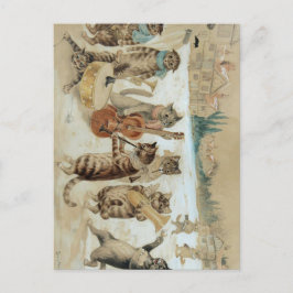 Postal Canto de gatos Carol por Louis Wain