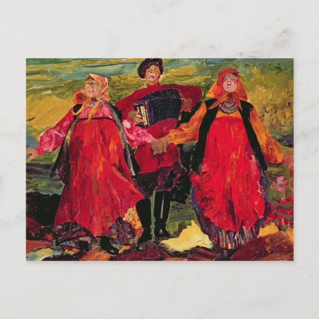 Postal Canto de los campesinos rusos (Anverso)