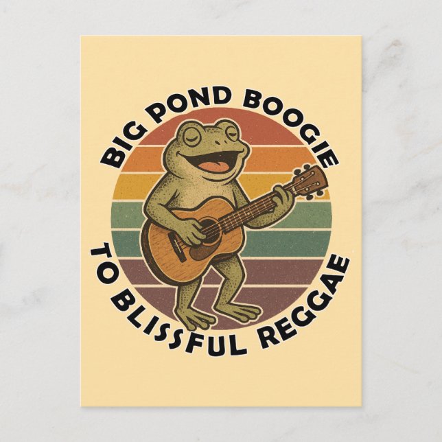 Postal canto de rana divertida (Anverso)