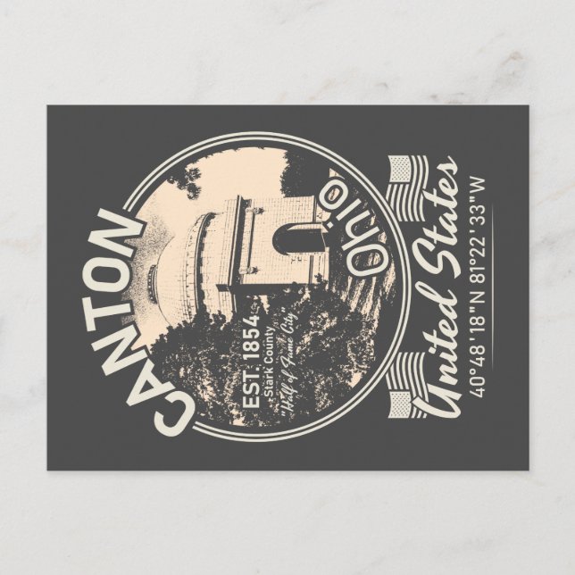 POSTAL CANTON CITY - OHIO VINTAGE (Anverso)