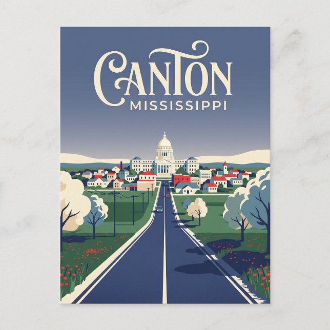 Postal Canton Misisipi (Anverso)