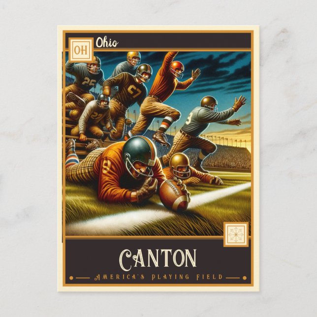 Postal Cantón, Ohio | Vintage (Anverso)