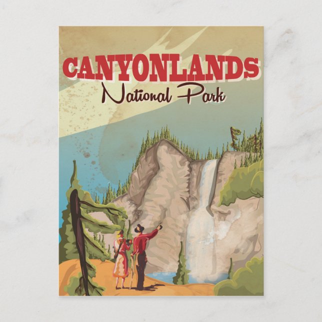 Postal Canyonlands Vintage Travel Poster (Anverso)