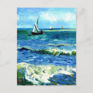 Postal Capa marina en Saintes-Maries, Vincent Van Gogh
