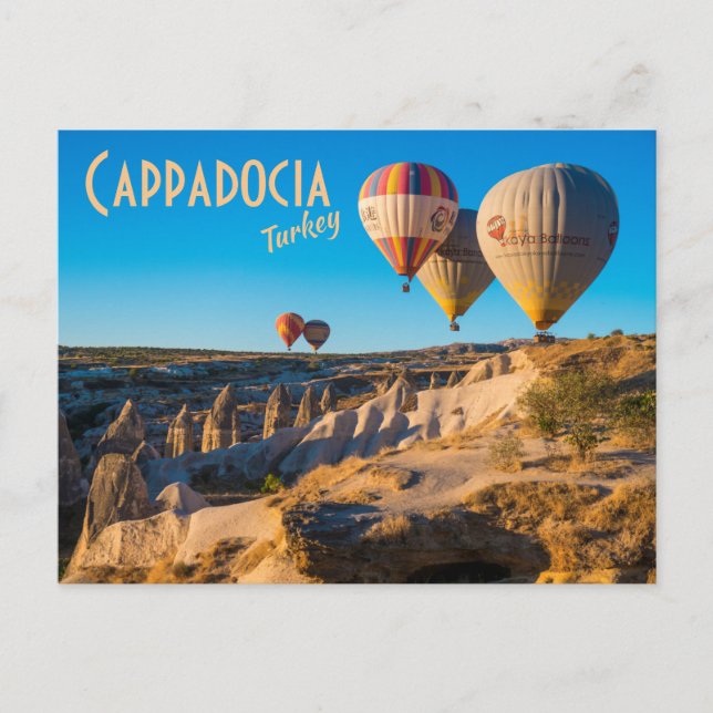 Postal Capadocia, Turquía: Globos Aerostáticos (Anverso)