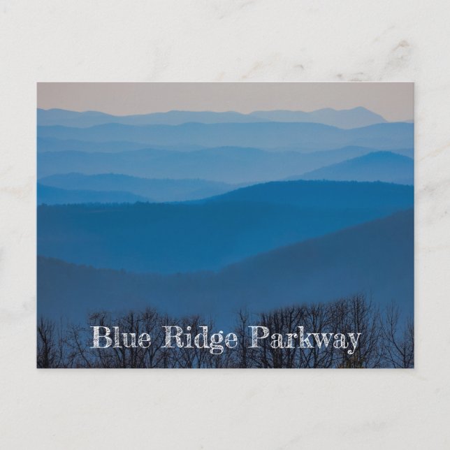 Postal Capas de la ruta panorámica Blue Ridge Parkway (Anverso)