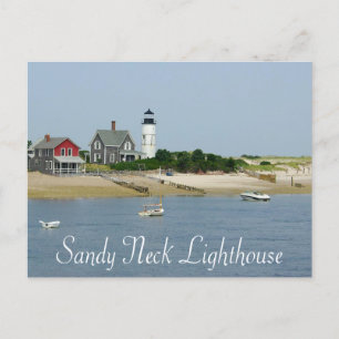 Postal Cape Cod, Massachusetts - Faro de cuello de arena