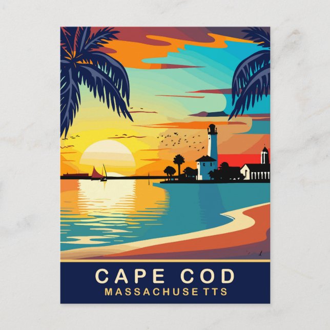 Postal Cape Cod, Massachusetts, Travel (Anverso)