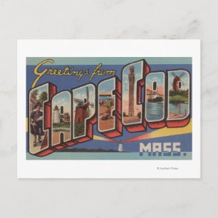 Postal Cape Cod, MassachusettsGrandes Escenas de letras