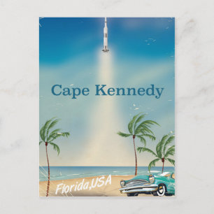 Postal Cape Kennedy, Florida EE. UU. impresión de viaje v