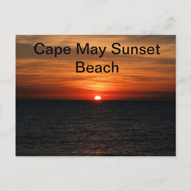 Postal Cape May NJ Sunset Beach (Anverso)