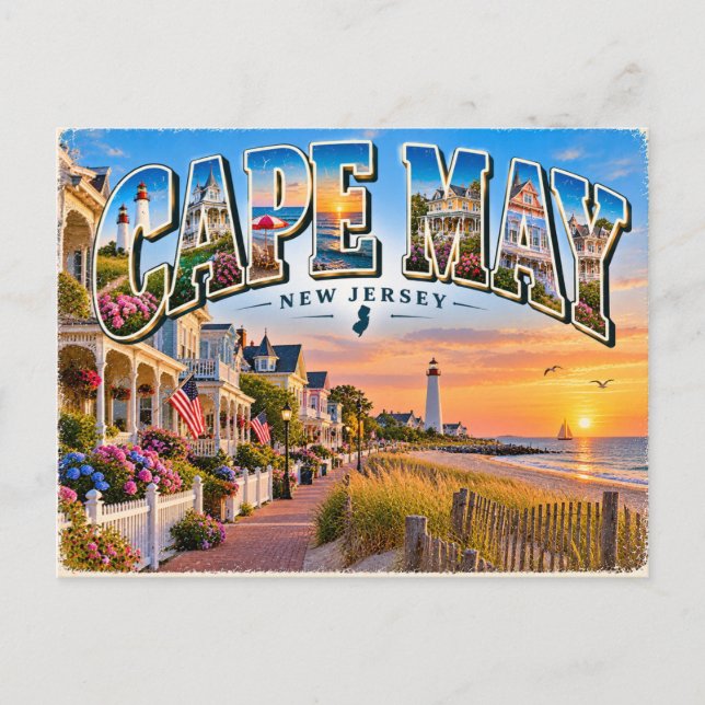 Postal Cape May, Nueva Jersey (Anverso)