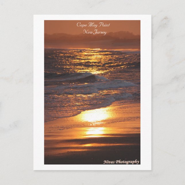 Postal Cape May Point New Jersey Sunset (Anverso)