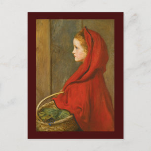 Postal Caperucita roja de Millais