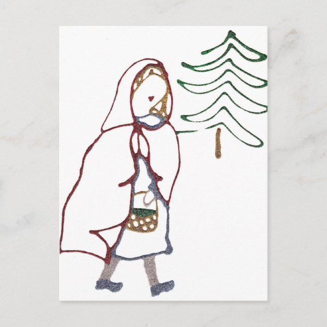 Postal Caperucita Rojo (Anverso)