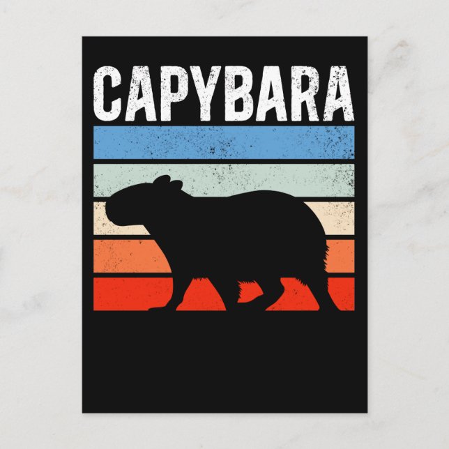 Postal Capibara Cute Animal Retro Vintage (Anverso)