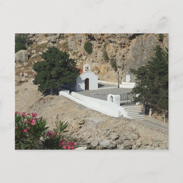 Postal Capilla, bahía de St Paul, Lindos, Rodas. (Anverso)