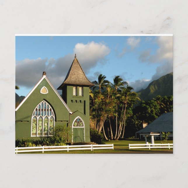 Postal Capilla de la costa norte de Kauai Hawaii (Anverso)