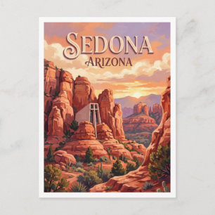 Postal Capilla de la Santa Cruz Sedona Arizona