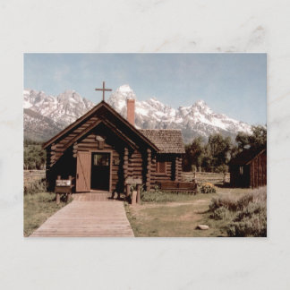Postal Capilla de la Transfiguración Vintage Wyoming