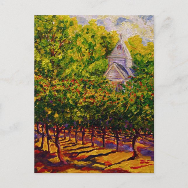 Postal Capilla de Saint Genevieve en bodega de Creek de M (Anverso)
