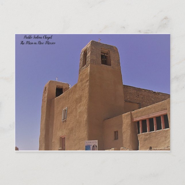 Postal Capilla del pueblo indio Pueblo (Anverso)