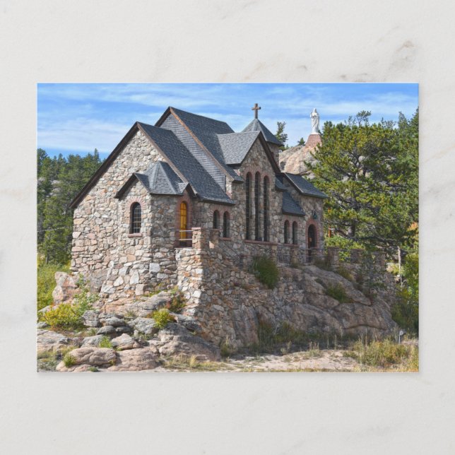 Postal Capilla en la Roca, Allenspark, Colorado (Anverso)