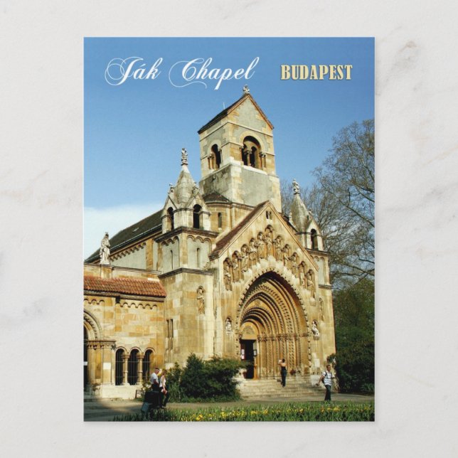 Postal Capilla Ják, Castillo Vajdahunyad, Budapest, Hungr (Anverso)