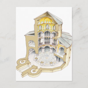 Postal Capilla Palatina. Aachen. Alemania