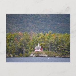 Postal Capilla Paulista en el lago George, Nueva York