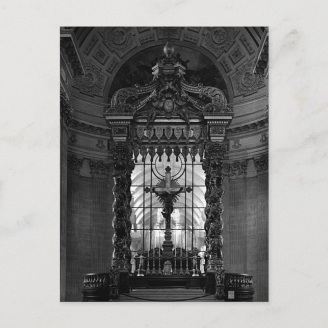 Postal Capilla real vintage París altar Palacio de San Ja (Anverso)