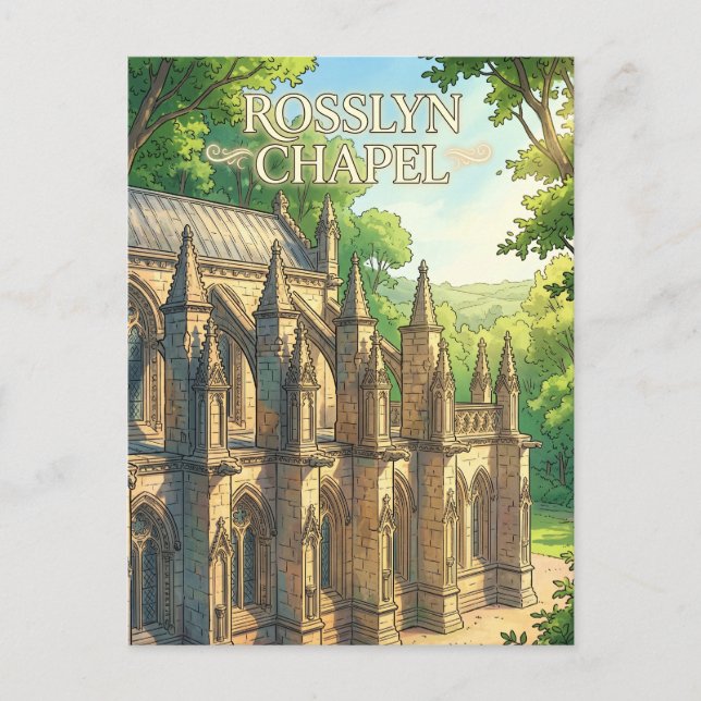 Postal Capilla Rosslyn Escocia (Anverso)