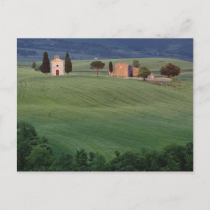 Postal Capilla San Quirico d'Orcia, Toscana, Italia
