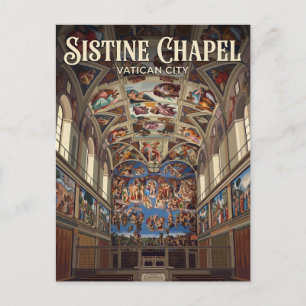 Postal Capilla Sixtina Ciudad del Vaticano