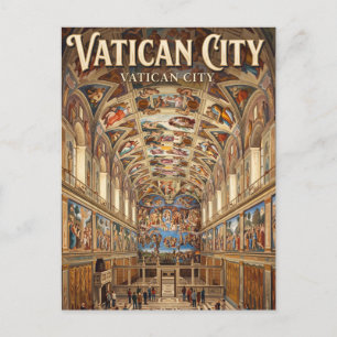 Postal Capilla Sixtina Ciudad del Vaticano