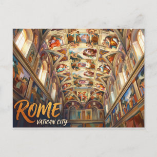 Postal Capilla Sixtina Ciudad del Vaticano