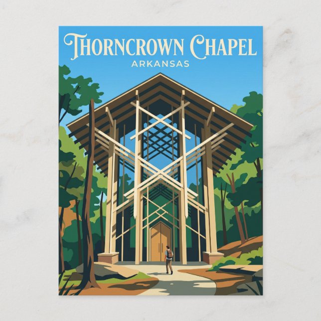 Postal Capilla Thorncrown EE. UU. (Anverso)