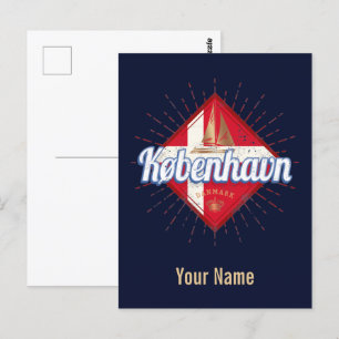 Postal Capital de Copenhague Dinamarca Navegación por mar