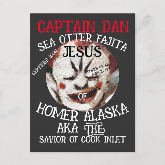 POSTAL CAPITÁN DAN SEA OTTER FAJITA JESUS HOMER ALASKA (Anverso)