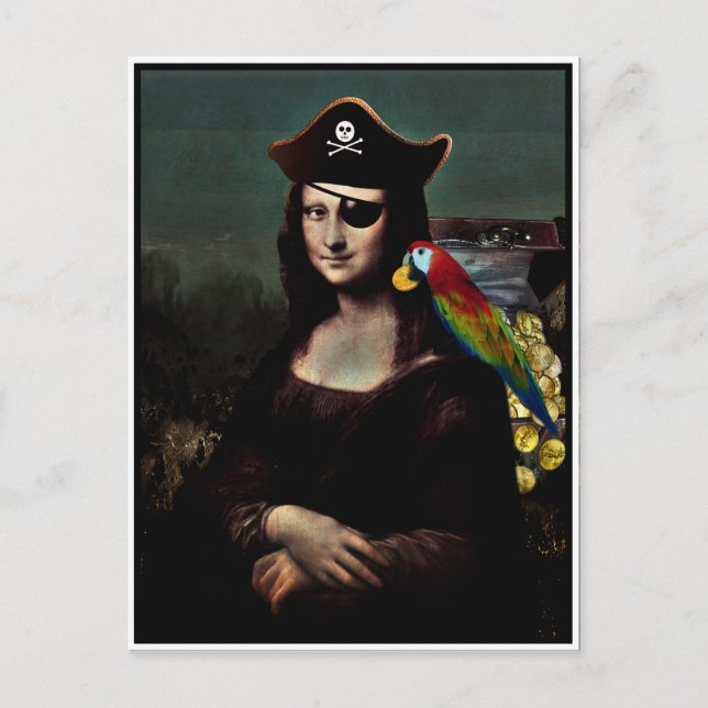 Postal Capitán de Piratas Mona Lisa (Anverso)
