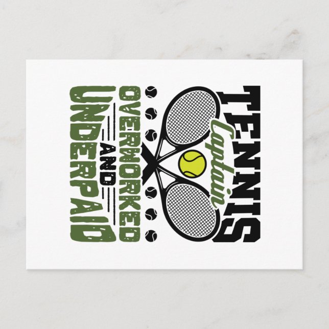 Postal Capitán de Tenis Sobrecargado y Mal Pagado (Anverso)