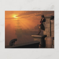 Capitán del Pirata al atardecer