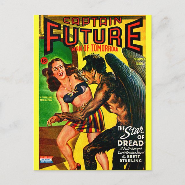 Postal Capitán Futuro - Star Dread! (Anverso)