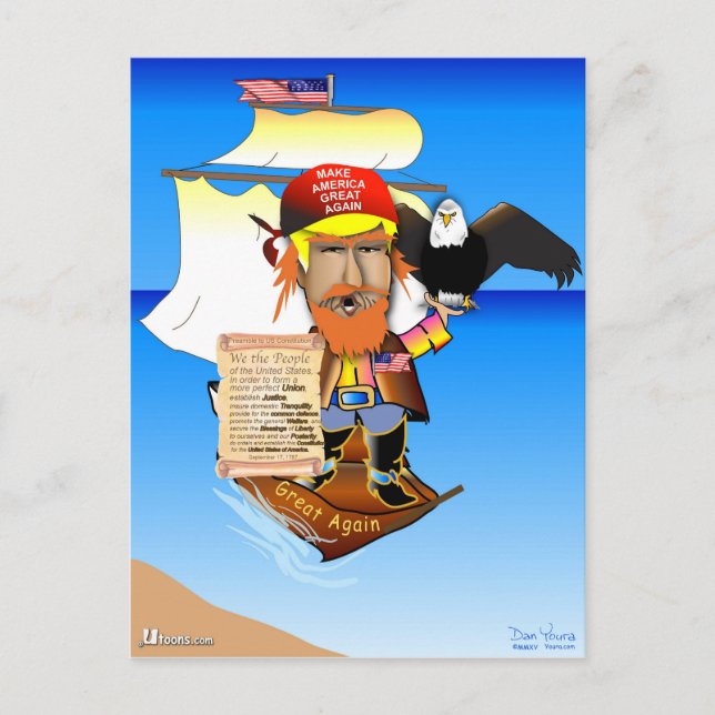 Postal Capitán Trump (Anverso)