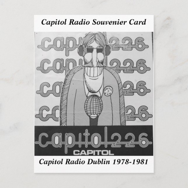 Postal Capitol Radio Dublin Ireland Souvenier (Anverso)