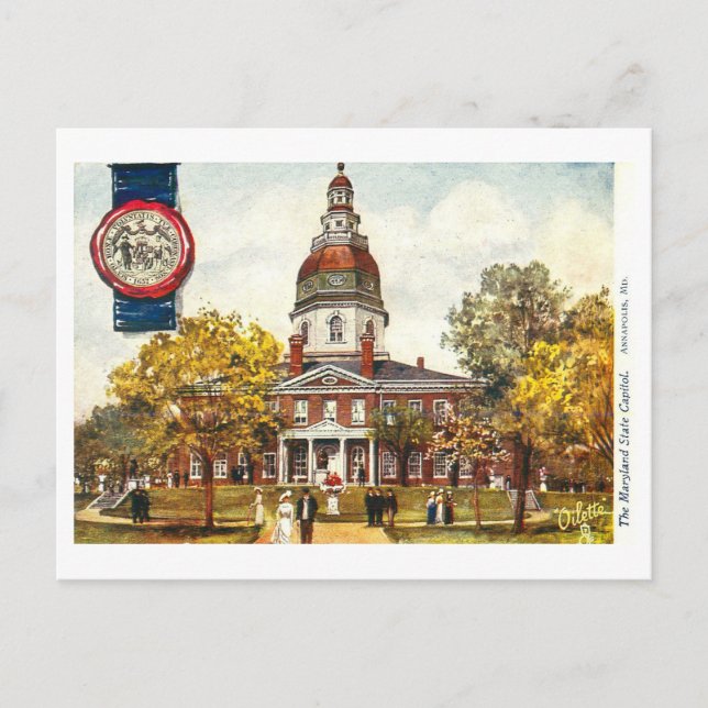 Postal Capitolio de Maryland con foco (Anverso)