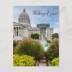 Postal Capitolio de Missouri y Fuente Pensando en ti